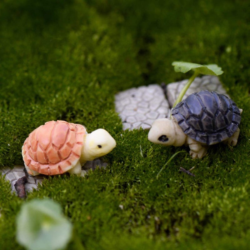 MAOMIA 40 Pcs Miniature Turtle Resin Figurine Plant Pot Fish Tank Decorations Fairy Garden Mini Tortoise Micro Landscape Decor Ornament - Image 3